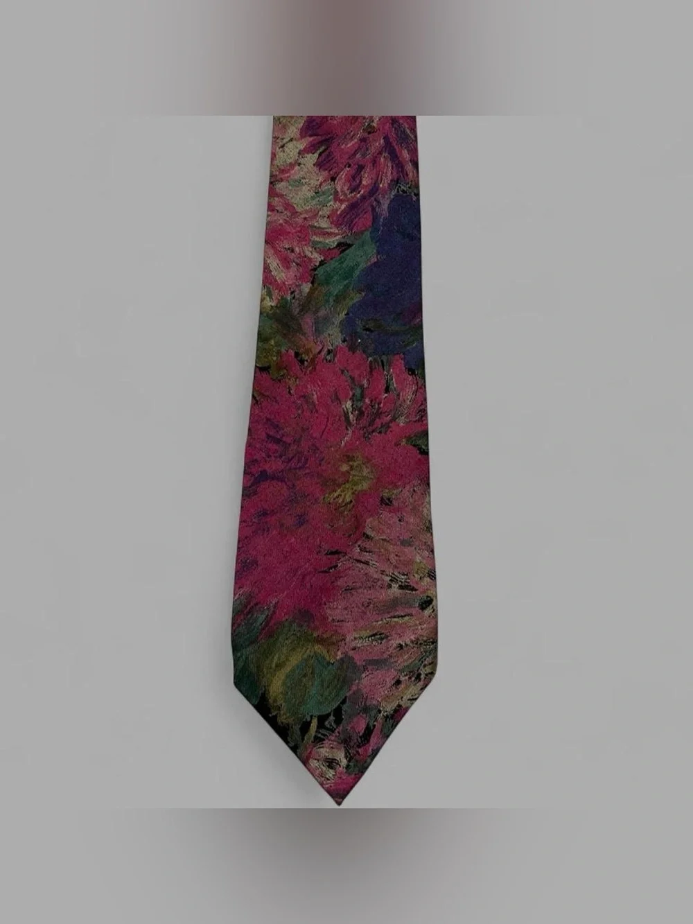 Vintage 90’s Adolfo Floral Multi-Color Artsy Preppy Casual Tie